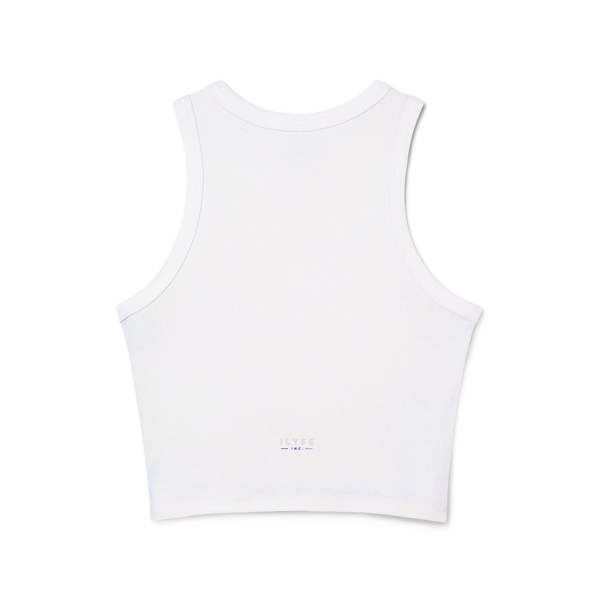 "idc sorry" Minimal Graphic Crop Tank Top