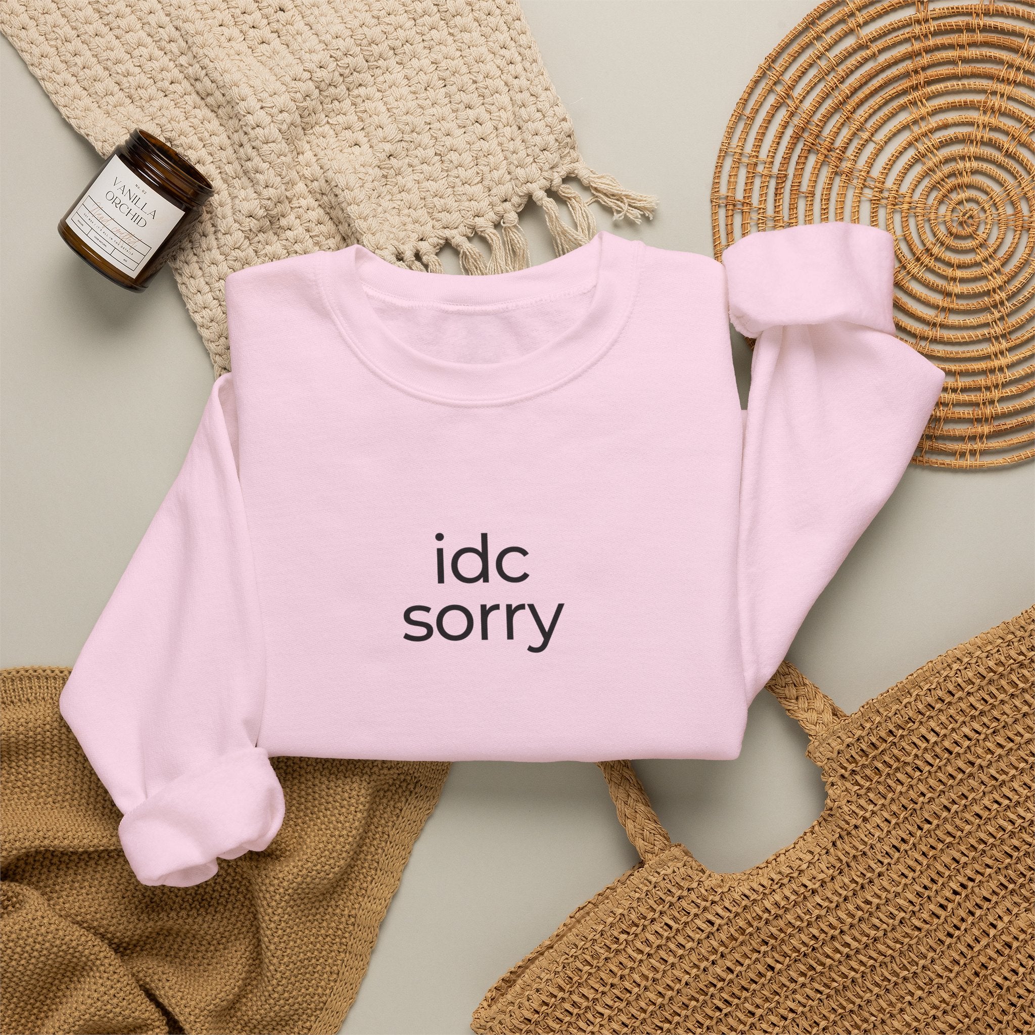 "idc sorry" Unisex Crewneck Sweatshirt